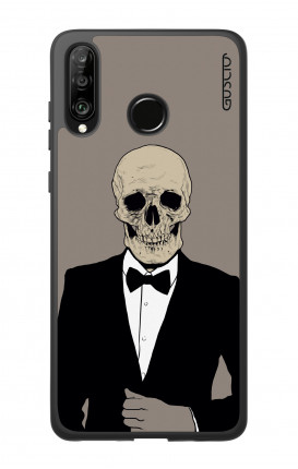 Huawei P30Lite WHT Two-Component Cover - Tuxedo Skull
