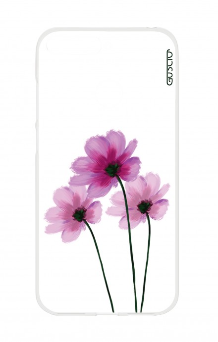 Cover HUAWEI P SMART - Flowers on white