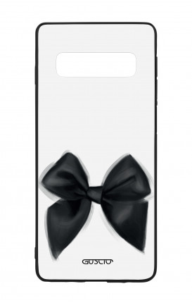 Samsung S10 WHT Two-Component Cover - Black Bow