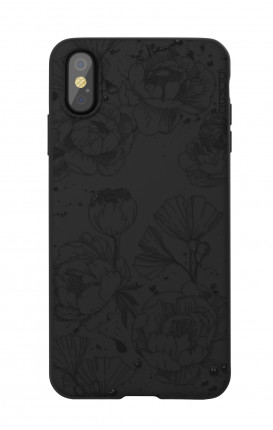 Rubber case iPhone X/XS - Peonias