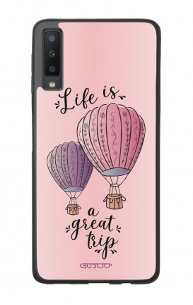 Samsung A7 2018 WHT Two-Component Cover - Life is a Great Trip