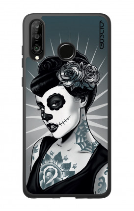 Huawei P30Lite WHT Two-Component Cover - Calavera Grey Shades