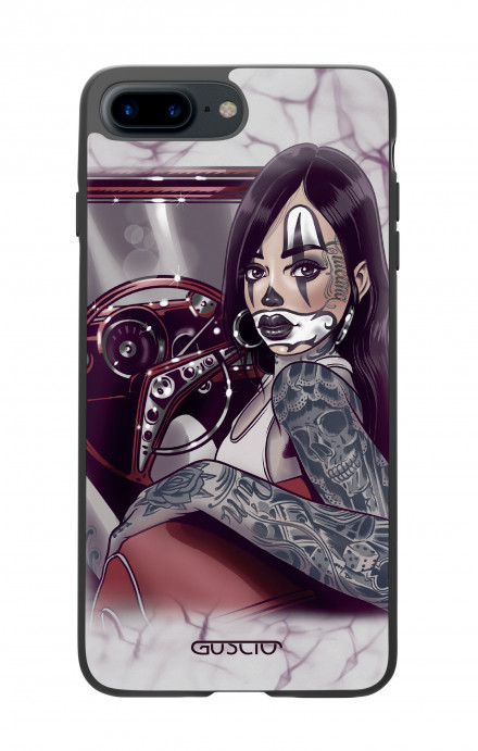 Apple iPhone 7/8 Plus White Two-Component Cover - Chicana Pin Up on her way