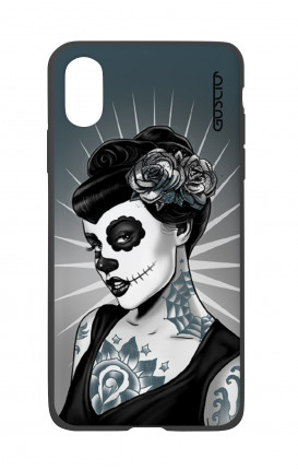 Cover Bicomponente Apple iPhone X/XS  - Calavera bianco e nero