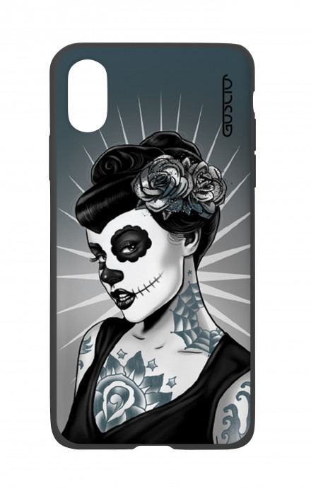 Apple iPhone X White Two-Component Cover - Calavera Grey Shades