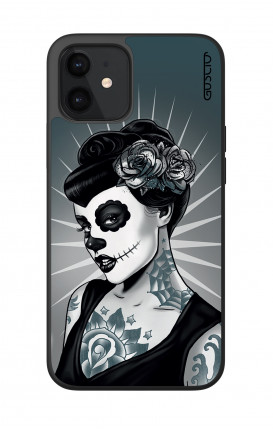 Cover Bicomponente Apple iPhone 12 MINI - Calavera bianco e nero