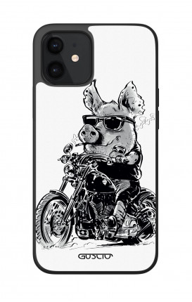 Apple iPhone 12 5.4" Two-Component Cover - Biker Pig