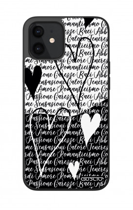 Apple iPhone 12 5.4" Two-Component Cover - Black & White Writings