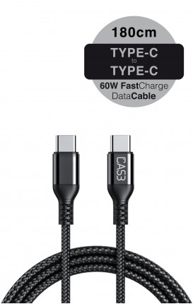 Data Cable Type-C/Type-C 60W Fast Charge - Neutro