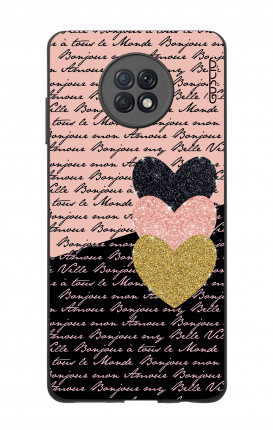 Two components case Xiaomi Redmi Note 9T 5G - Hearts on words