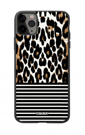 Apple iPh11 PRO MAX WHT Two-Component Cover - Animalier & Stripes