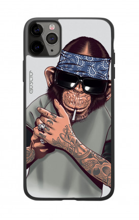 Apple iPh11 PRO MAX WHT Two-Component Cover - Chimp with bandana