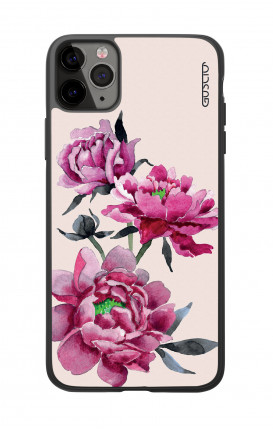Apple iPh11 PRO MAX WHT Two-Component Cover - Pink Peonias