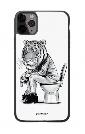 Apple iPh11 PRO MAX WHT Two-Component Cover - Tiger on WC