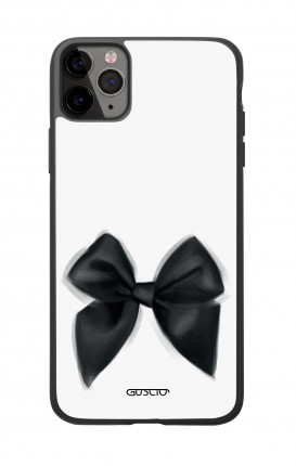 Apple iPh11 PRO MAX WHT Two-Component Cover - Black Bow