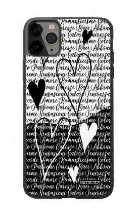 Apple iPh11 PRO MAX WHT Two-Component Cover - Black & White Writings