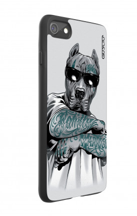 Apple iPhone 7/8 White Two-Component Cover - Tattooed Pitbull