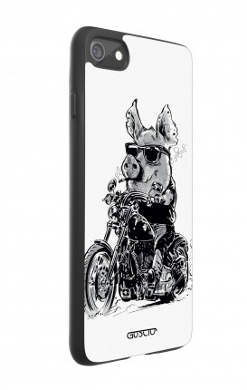 Apple iPhone 7/8 White Two-Component Cover - Biker Pig