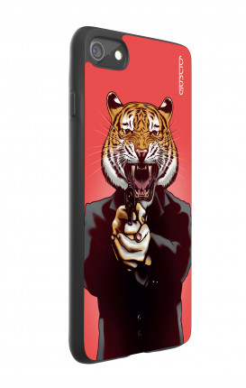 Apple iPhone 7/8 White Two-Component Cover - Tiger with Gun