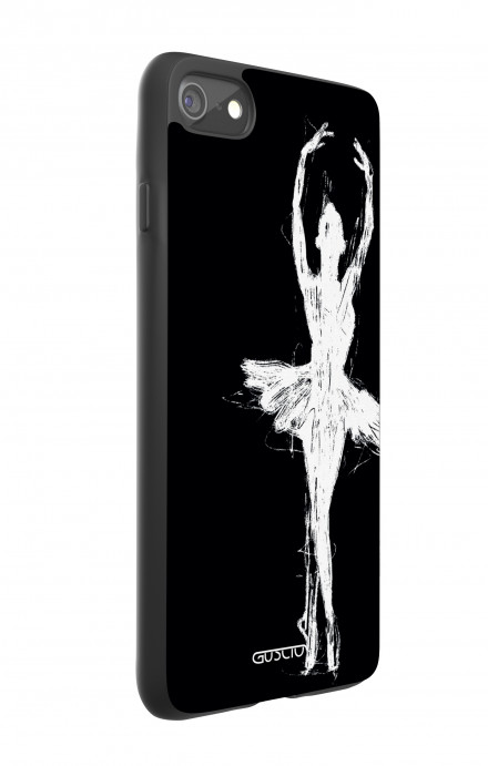 Cover Bicomponente Apple iPhone 7/8 - Ballerina su nero