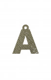 Eco-leather Saffiano GOLD Initial Charm - Initials_A