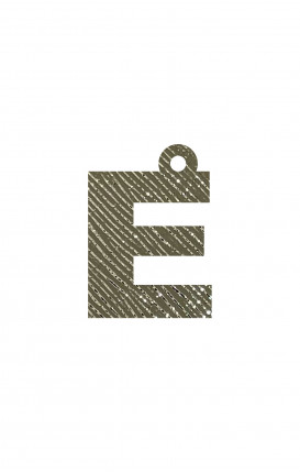 Eco-leather Saffiano GOLD Initial Charm - Initials_E