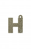 Charm Iniziale in ecopelle Saffiano GOLD - Initials_H