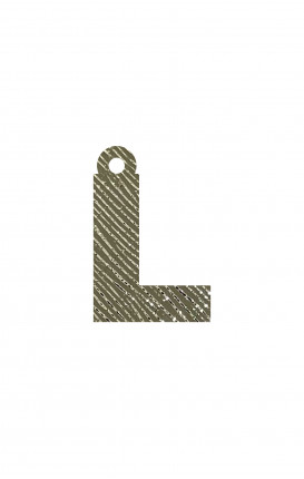 Eco-leather Saffiano GOLD Initial Charm - Initials_L