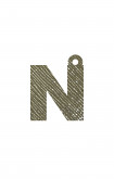 Eco-leather Saffiano GOLD Initial Charm - Initials_N