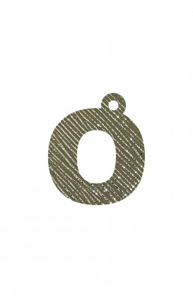 Eco-leather Saffiano GOLD Initial Charm - Initials_O