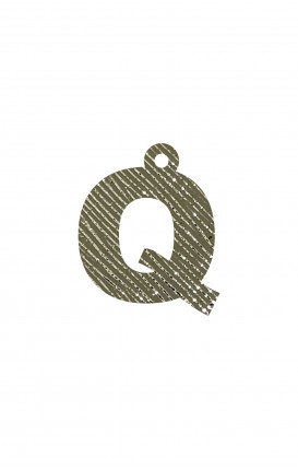 Charm Iniziale in ecopelle Saffiano GOLD - Initials_Q