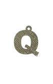 Charm Iniziale in ecopelle Saffiano GOLD - Initials_Q