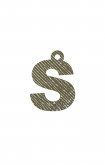 Charm Iniziale in ecopelle Saffiano GOLD - Initials_S