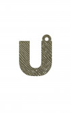 Charm Iniziale in ecopelle Saffiano GOLD - Initials_U