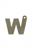 Charm Iniziale in ecopelle Saffiano GOLD - Initials_W