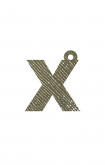 Charm Iniziale in ecopelle Saffiano GOLD - Initials_X