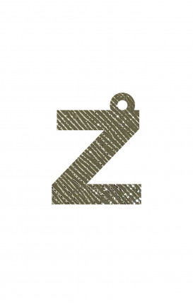 Charm Iniziale in ecopelle Saffiano GOLD - Initials_Z