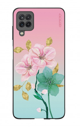 Samsung A12 Two-Component Cover - Pink Flowers