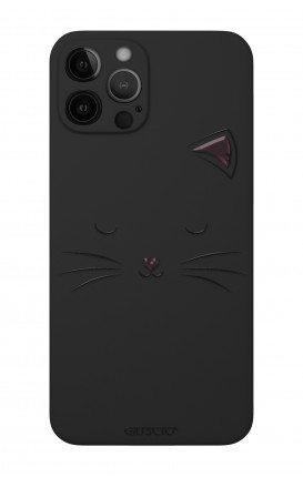 Rubber Case Apple iPhone 12 PRO MAX BLK - Cat