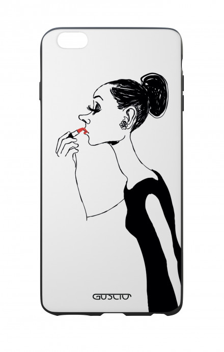 Apple iPhone 6 WHT Two-Component Cover - Lady with Lipstick