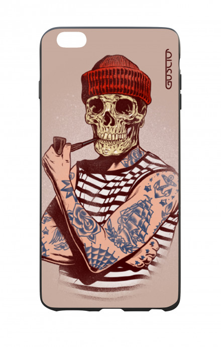 Apple iPhone 6 PLUS WHT Two-Component Cover - Skull Sailor with Red Cup