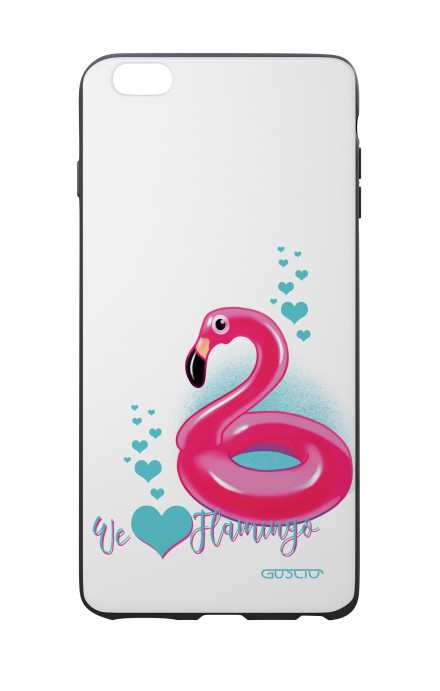 Apple iPhone 6 PLUS WHT Two-Component Cover - We Love Flamingo
