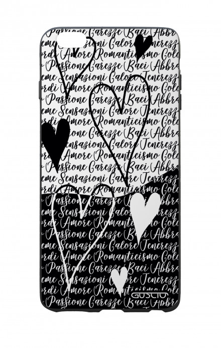 Apple iPhone 6 PLUS WHT Two-Component Cover - Black & White Writings