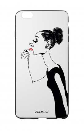 Apple iPhone 6 PLUS WHT Two-Component Cover - Lady with Lipstick