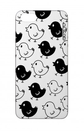 Apple iPhone 5 WHT Two-Component Cover - Black & White Chicks