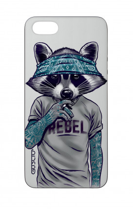 Apple iPhone 5 WHT Two-Component Cover - Raccoon with bandana