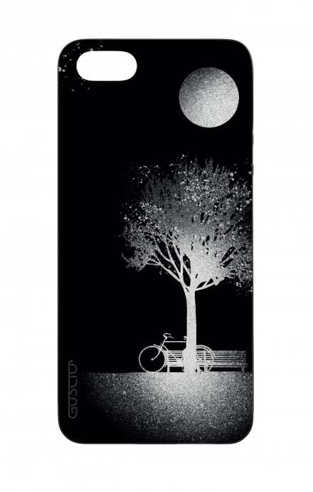 Apple iPhone 5 WHT Two-Component Cover - Moon and Tree