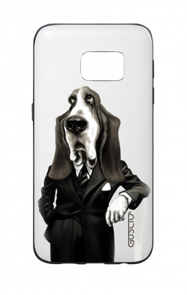 Samsung S7 WHT Two-Component Cover - Elegant Bassethound