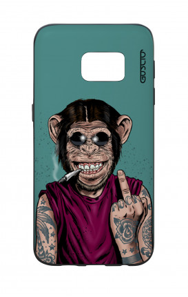 Samsung S7 WHT Two-Component Cover - Monkey's always Happy