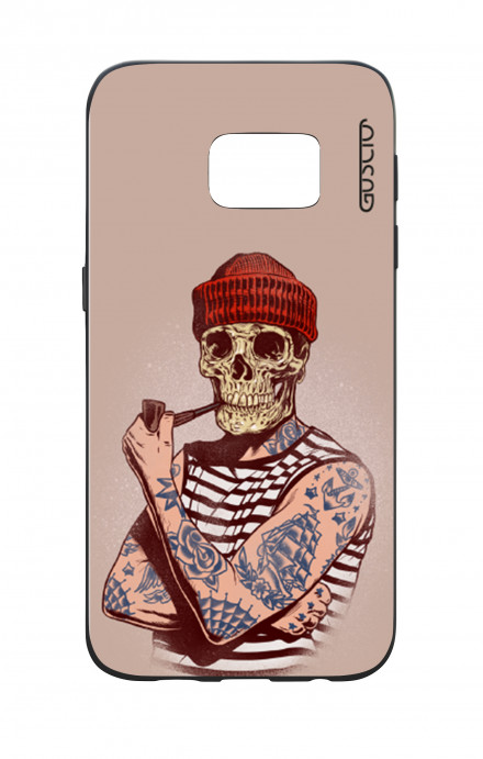 Samsung S7 WHT Two-Component Cover - Skull Sailor with Red Cup